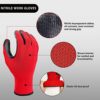 Evridwear Work Gloves with Grip Rubber Coated for Men Women Warehouse Mechanic,12 Pairs Bulk - Image 2