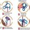 50KN Rescue Figure, 8 Descender Large Bent-Ear Belaying and Rappelling Gear Belay Device Climbing for Rock Climbing Peak Rescue 7075 Aluminum Alloy - Image 9