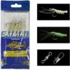 Skipaelf Sabiki Rigs Set,20 Packs Fishing Bait Rigs Luminous Sabiki Rig with Sharp Hooks,Soft Shrimp Lure Surf Fishing Rigs Saltwater - Image 4
