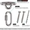 Dakzhou Of2 Heavy Swing Hangers Stainless Steel 304 Rust-Proof Playground Porch Yoga seat Hanger Swing Hammock Chair Suspension kit Indoor and Outdoor 2000 pounds Capacity 2 carabiners - Image 5