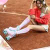 6 Pairs Roller Skate Socks Knee Socks Skating Athletic Sport Socks Striped Tube Sock for Men Women Girls Youth - Image 4