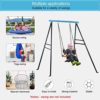 A-Frame Swing Stand Heavy Duty Metal Swing Frame Outdoor Hold up to 440lbs Fits for Most Swings,Saucer Swing Yoga Swing Stand, Sky Blue, 73 inches - Image 5