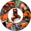 GLOVEWORKS HD Orange Nitrile Disposable Gloves, 8 Mil, Latex and Powder Free, Industrial, Food Safe, Raised Diamond Texture - Image 3