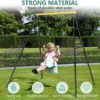 SURPCOS Swing Frame, Swing Stand Iron Pipe Casing Reinforcement, A-Frame Swing Stand with Ground Nail, Heavy Duty Metal Swing Frame, Fits for Most Swings & Saucer Swing,72" Height 36" Length - Image 6