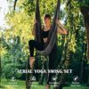ZELUS Inversion Exercises Include 3 Extensions Straps and Ceiling Mounting Kit, Aerial Yoga Swing Sling Strong Yoga Hammock Kit Set (Black) - Image 2