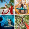 Ableme Aerial Yoga Silks 9 Yards Hammock Kit (Low-Medium Stretch) for Aerial Dance, Flying Yoga, Yoga Starter Kit with Hardware Set - Swing for All Levels, Suit for 8-13 ft Ceiling Height - Image 7