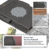 Yoga Mat Holder Wall Mount Yoga Mat Storage Rack with 3 Sizes Easy Access Pocket Wood Floating Shelves and 4 Hooks for Hanging Foam Roller Yoga Mats Yoga Block Resistance Bands Home Gym Accessories (Carbonized Black) - Image 3