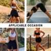 Womens Biker Yoga Shorts Crossover Summer 5" Inseam High Waisted Workout Athletic Running Short Pants - Image 4