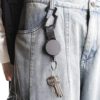 4 Pack Retractable Key Chain, Heavy Duty ID Badge Holder Reel with Belt Clip, Steel Wire Cord and Key Ring, Multitool Carabiner Key Holder - Image 5
