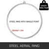ZEZYXUFM 36" Lyra Hoop Aerial Equipment Sets Single Tab Yoga Ring Dancing Circus Training - Image 4