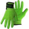 Boss Guardian Angel Sandy Nitrile Palm Work Gloves, Hook and Loop Closure, Non-Slip Grip, 2-pack, Green/Magenta, Small, (8443S) - Image 2
