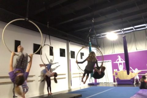 Aerial silks, aerial lyra and contortion routine - AerialFitness