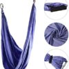 Sorandy Yoga Hammock, Antigravity Inversion Soft Aerial Yoga Hammock, Height Adjustments Toughness Pilates Flying Yoga Swing Set, Comfortable Aerial Silk Swing Kit for Gym Home Fitness(Purple) - Image 5