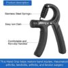 steelway Hand Grip Strengthener Workout Kit (2 pack) , Adjustable Resistance 22-88 lbs Forearm Exerciser, Stress Relief Ball Trainer for Muscle Building and Recovery - Image 6