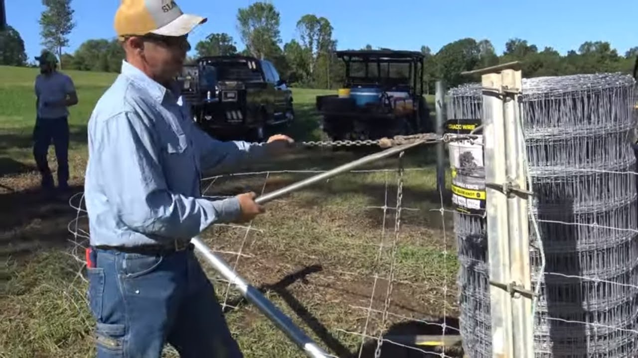 STRETCHING HIGH TENSILE WOVEN WIRE FARM FENCING INSTALLATION TIPS AND