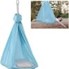 396.00g Yoga Hammock, Nylon Durable Elastic Breathable 25KN Aerial Yoga Hammock with Daisy Chains O Ring for Body Firming Aerial Yoga(Light blue) - Image 3