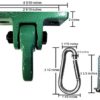 ABUSA Heavy Duty Green Swing Hangers Screws Bolts Included Over 5000 lb Capacity Playground Porch Yoga Seat Trapeze Wooden Sets Indoor Outdoor (4 Pack) - Image 5