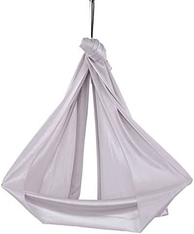 FTVOGUE Aerial Yoga Hammock 39.4 x 110.2inch Safe Breathable Relieve Pain Children's Elastic Hammock for Yoga Children Use Yoga Inversion Exercises(Grey)