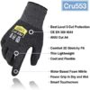 DEX FIT Level 5 Cut Resistant Gloves Cru553, 3D Comfort Stretch Fit, Power Grip, Durable, Thin, Touchscreen, Washable, Black Grey L (9) 1 Pair - Image 2