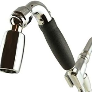 High Sierra's Solid Metal Handheld Shower Head Kit with Slip-Free Grip. Includes All Metal Handheld Shower Head, Trickle Valve, Hose with Silicone Inner Tube, and Holder. Low Flow 1.8 GPM. Chrome