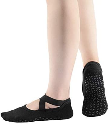 Pauboland Women's Padded Cushion Non-Slip Piyo Barre Pilate Ballet Yoga Socks with Grips - Image 6