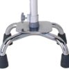 Carex Quad Cane with Small Base - Quad Walking Cane with Offset Cane Handle and Adjustable Height - 4 Tip Cane for Stability, Grey/Silver - Image 3