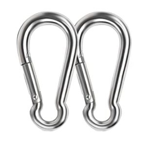 Large Carabiner Clips Heavy Duty, 3 to 5.5inch Stainless Steel Spring Snap Hooks Multitool Climbing Carabiners for Home Gym, Outdoor Traveling, Swing, Hammock, Hiking (3.1inch - 2pcs)