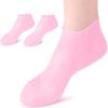 Moisturizing Gloves&Socks, Silicone Gel Gloves for Dry Skin, Cracked Hands and Foot, Full Finger Waterproof Gloves for Hands Foot Care SPA (Pink, Gloves+Socks) - Image 3