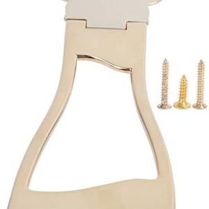 VGEBY Bridge Tailpiece Golden for Hollow Jazz Archtop Guitar Musical Instrument Accessories with Great Workmanship
