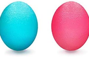 Youri Soul Hand Stress Balls - Hand Therapy Balls - Hand Grip Balls for Arthritis Pain Relief, Hand Strengthening Therapy, Stress Relief, Set of 2 Color Squeeze Eggs