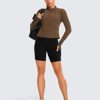 CRZ YOGA Women's Naked Feeling Light Running Shorts 6 Inches - High Waisted Gym Biker Compression Shorts with Pockets - Image 4