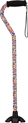 NOVA Medical Products NOVA Sugarcane, Walking Cane with All Terrain Rubber Quad Tip Base and Carrying Strap, Butterfly Symphony Design - Image 3