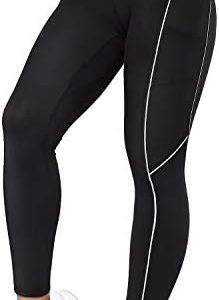 RUUHEE Women V Cross Waist Reflective High Waisted Crossover Leggings with Pockets Yoga Pants