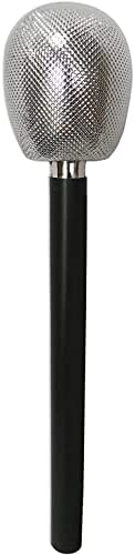 Forum Novelties Awesome 80's Fashion Party Glitter Microphone Costume Accessory, 9"
