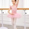 Zaclotre Kid Girls Ruffle Sleeve Ballet Skirted Leotard Shiny Dance Tutu Dresses - Image 5