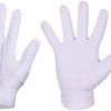 White Stitched Cotton Gloves for Formal Tuxedo Jewelry Inspection, White Gloves for Men, 23 cm/ 9 inches - Image 2
