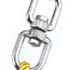 HAN SHENG 8 Pcs M5 Stainless Steel Double Ended Swivel Eye Hook Eye to Eye Swivel Shackle Ring Connector for Marine Mooring Swivel Tree Swing Hanging Hammock Hanging Rotating Device - Image 3