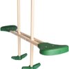 ALEKO Outdoor Sturdy Child Swing Set with 2 Swings, Trapeze, Glider, and Slide - Image 4