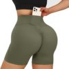 MOOSLOVER Women V Cross Waist Workout Shorts Butt Lifting High Waisted Biker Shorts - Image 2