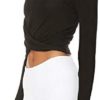 Bestisun Long Sleeve Yoga Crop Tops Cropped Sweatshirts Lightweight Stretch Exercise Athletic Shirts for Women Workout - Image 3