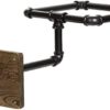 MyGift Wall Mounted Stability Ball Rack, Yoga and Exercise Ball Holder Stand with Industrial Metal Pipe and Burnt Wood - Image 6