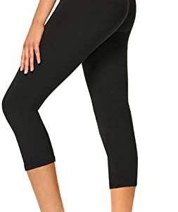 GAYHAY High Waisted Capri Leggings for Women - Soft Slim Tummy Control - Exercise Pants for Running Cycling Yoga Workout