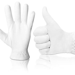 Yesland 12 Pairs Dry Hand Healing Moisturizing Gloves - Extra Thick Cotton Eczema Gloves Lotion Gloves with Secure Wristband - SPA Inspection Gloves for Men and Women, Night and Day