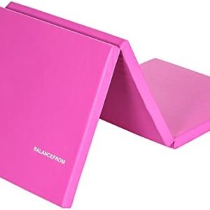 BalanceFrom 2" Thick Tri-Fold Folding Exercise Mat with Carrying Handles for MMA, Gymnastics and Home Gym Protective Flooring