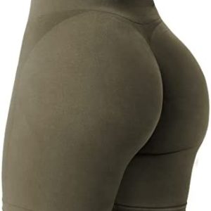 YEOREO Shorts for Women Seamless Scrunch 7.5" Short Gym Active Workout Biker Shorts