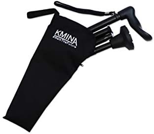 KMINA - Cane Ergonomic Handle (Left Hand), Ergonomic Cane Left Handed, Ergonomic Walking Cane, Ergonomic Grip, Folding Cane, Ergonomic Canes for Men Adjustable, Canes for Women - Made in Europe - Image 3