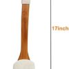 Leotruny 100% Natural Exfoliating Loofah with Long Wooden Handle Shower Back Brush (Off-White (2 Pack)) - Image 2