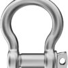 2 Pcs 4/7 Inch 304 Stainless Steel D Ring Shackles 14 mm Screw Pin Anchor Shackle for Traction Steel Wire, 14 mm - Image 2