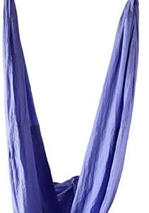 Aerial Yoga Hammock, Yoga Swing Set Hand Stand Fitness Hammock Anti-Gravity Inversion Tool Aerial Sling Trapeze for Beginners Adults Kids(Purple)