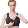 Women's Zip Front Sports Bra Wireless Post-Surgery Bra Active Yoga Sports Bras - Image 2